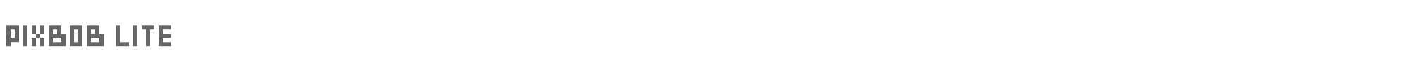 Sample characters Pixbob Lite Font